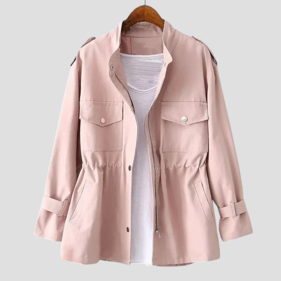 Anjelah – Lässige Langarm Jacke Mit Mehreren Taschen