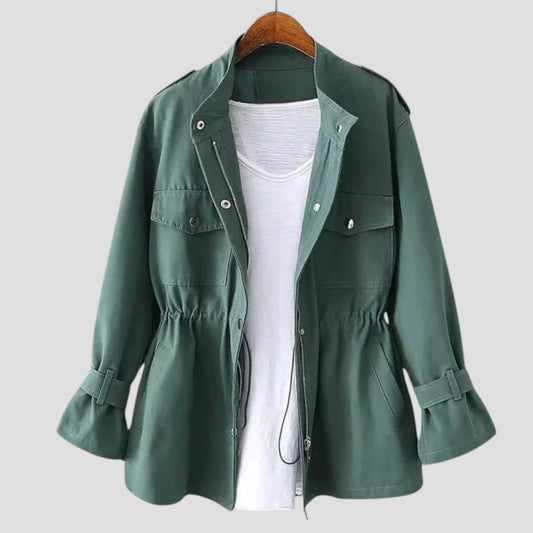 Anjelah – Lässige Langarm Jacke Mit Mehreren Taschen