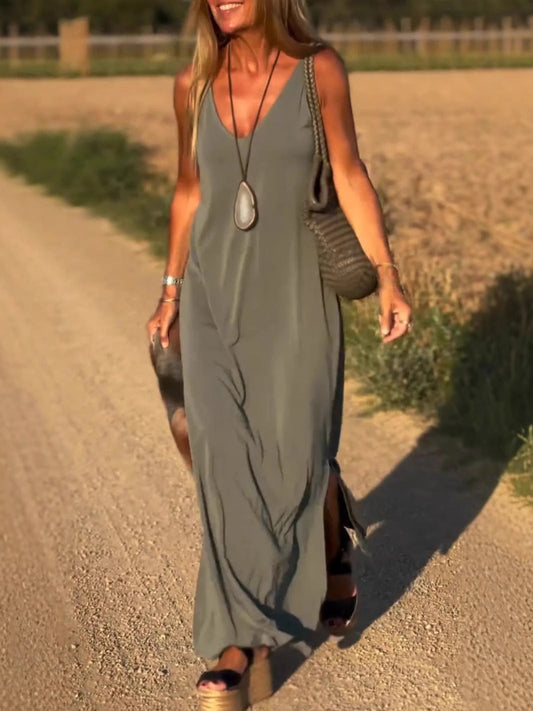 Evelyne – Stilvolles Armelloses Langes Kleid